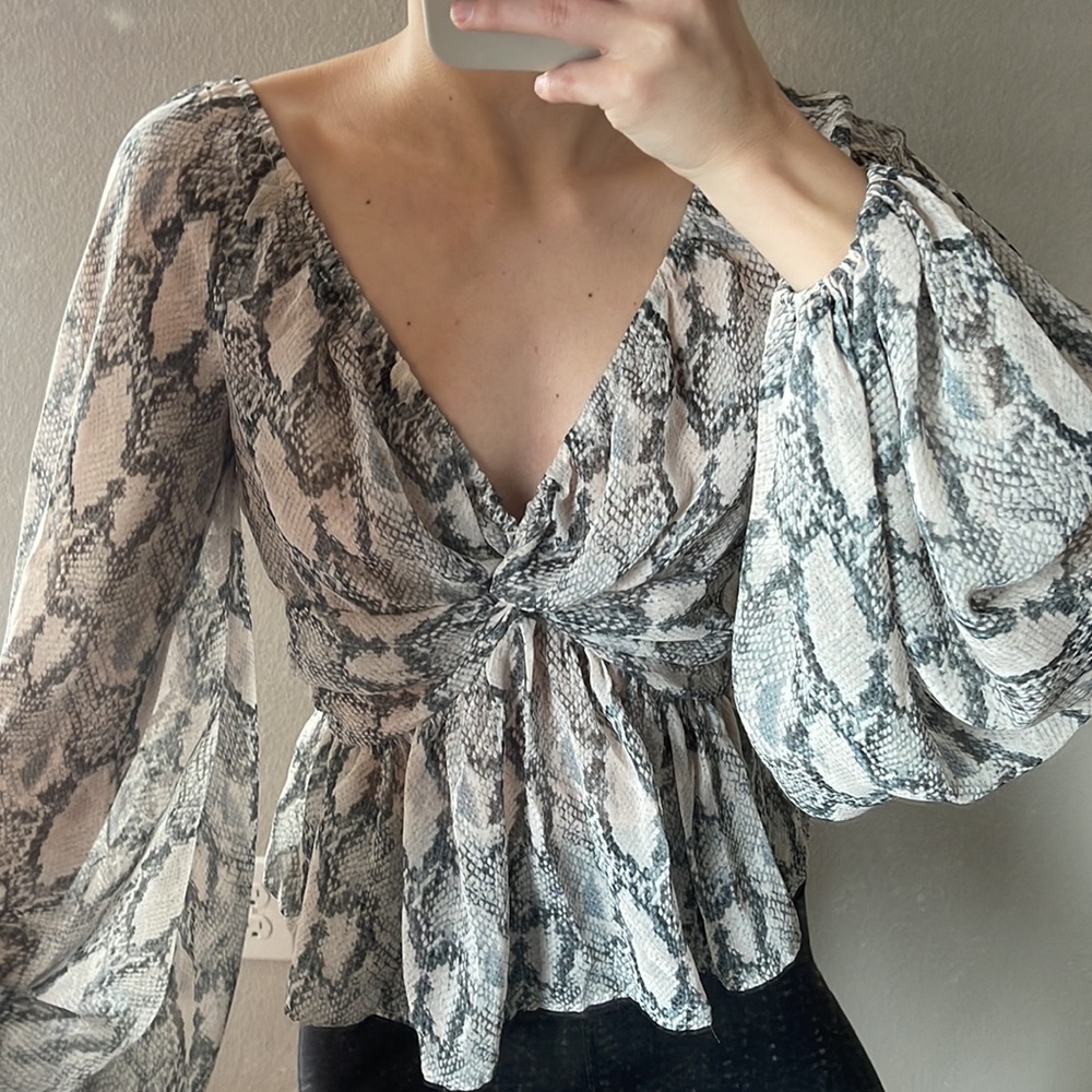 Vici Dolls Snake Print Top